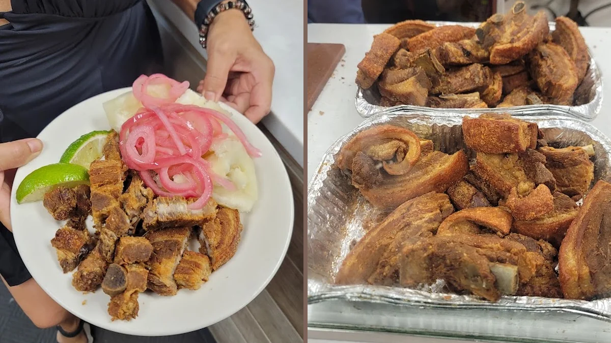 Dominican comfort food served on a simple table.