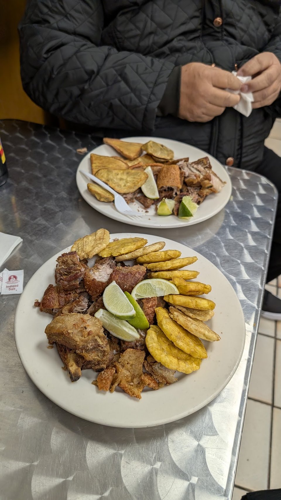 Comfort food plate ready for dine-in or takeaway.
